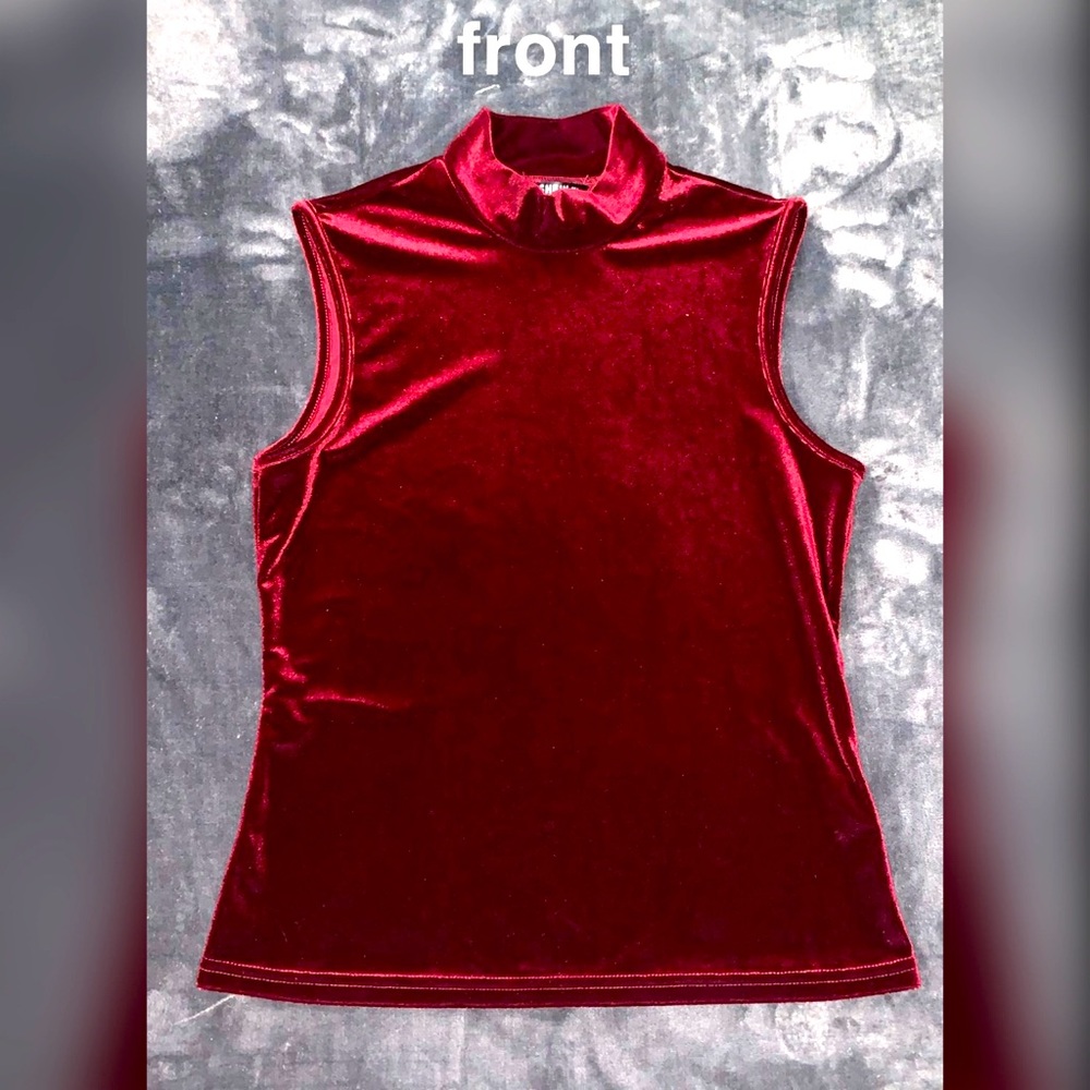 Shein | Solid Red Mock Neck Tank Top